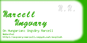 marcell ungvary business card